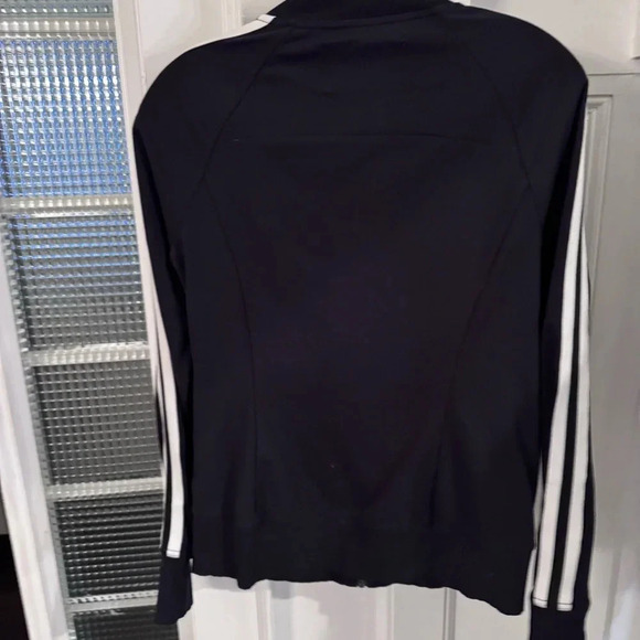 ATHLETA Women's Track Jacket Full Zip Black White Stripes Size S - Picture 2 of 9